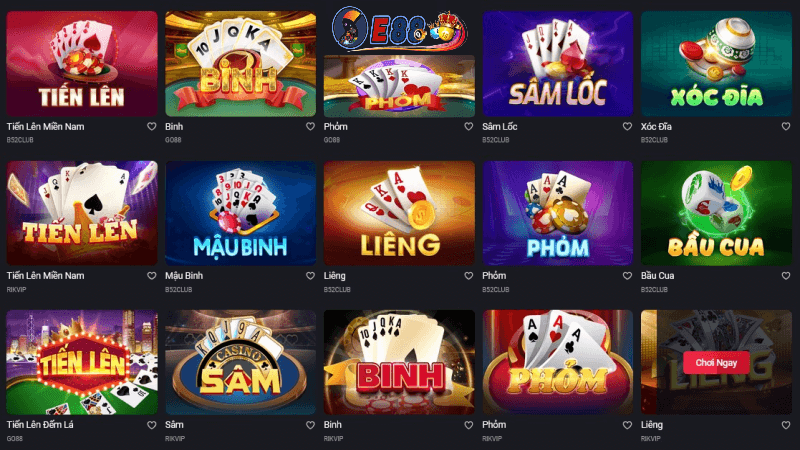 Những loại game đánh bài phổ biến hiện nay